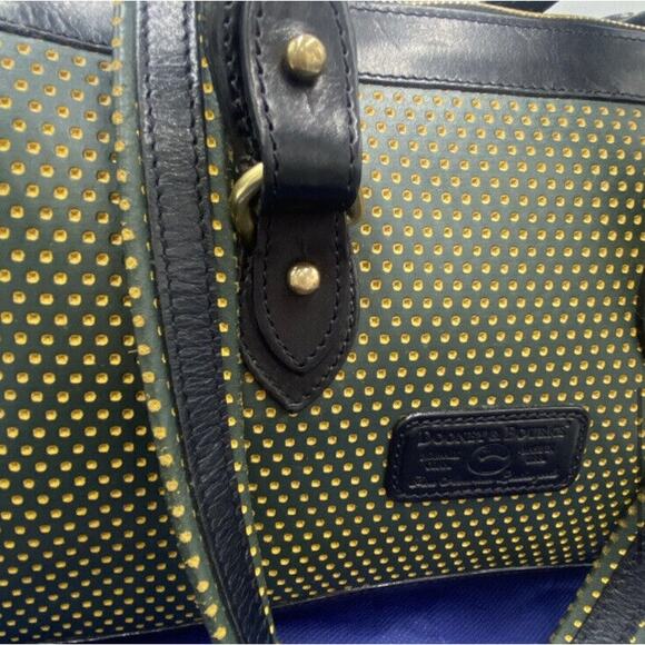 Dooney & Bourke Rare Vintage Cabrio Leather Bucket Bag Navy Blue Yellow‎ HTF - Picture 9 of 12